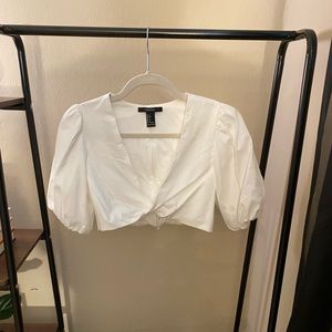 Puff sleeve crop top